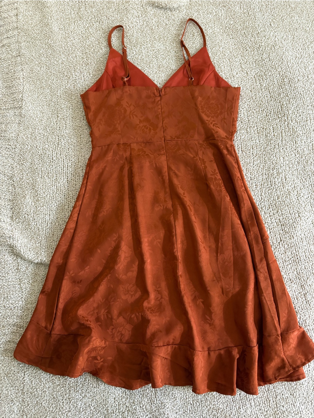 Rust Floral Dress - Picture 2 of 3